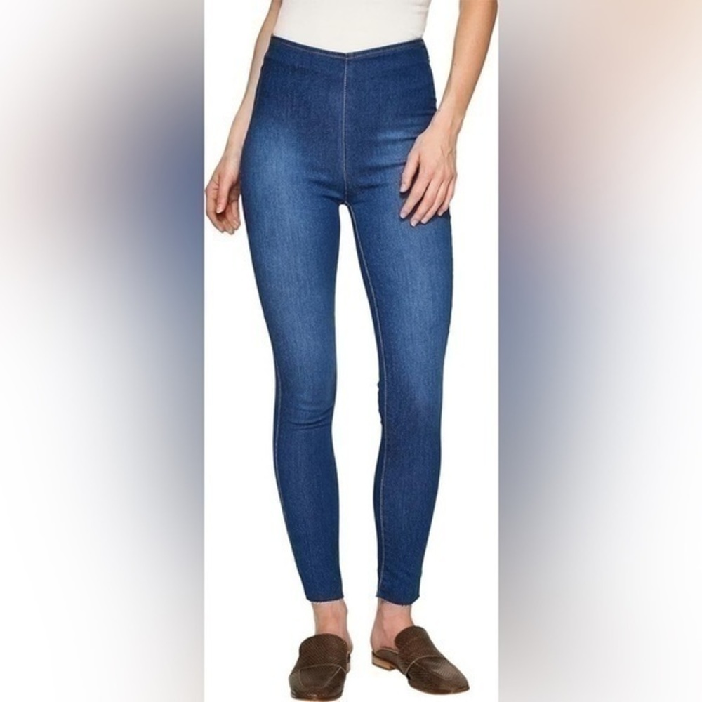 Free People Ultra High Rise Skinny Jeans Raw Hem Size 25